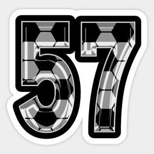 Soccer Number 57 Soccer Jersey #57 Soccer Mom Player Fan Sticker